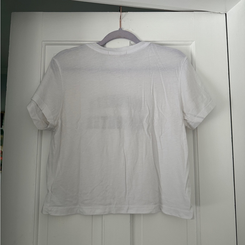 Favorite Daughter The Cropped Collegiate Boxy Graphic Tee Shirt in Size Medium - Picture 8 of 11